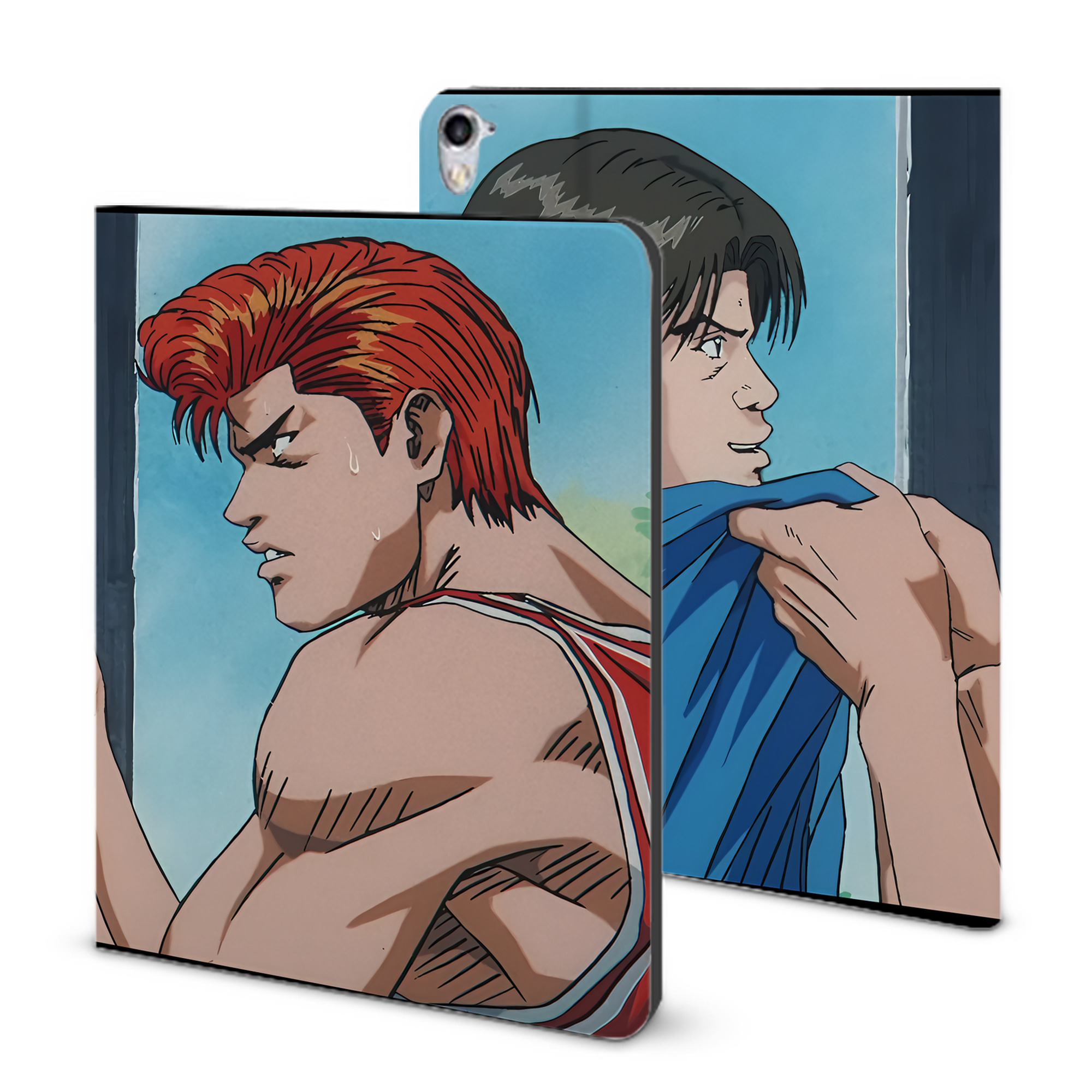 （画像用） SLAM DUNK／スラムダンク IPad ケース ブック型 PUレザー TPU 耐衝撃 軽量 薄型 ペン収納なし 全面保護 IPad 各モデル対応